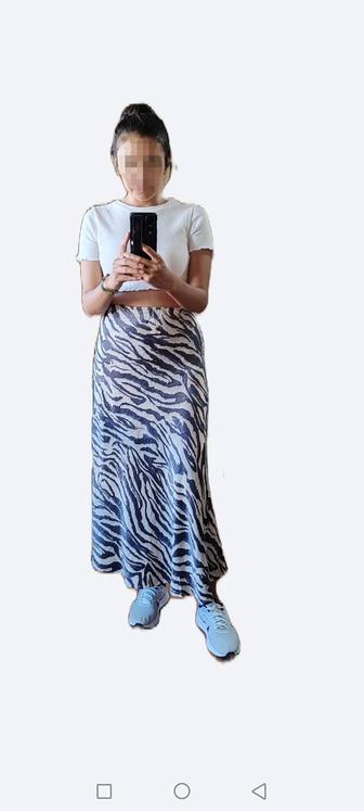 Юбка с принтом зебры