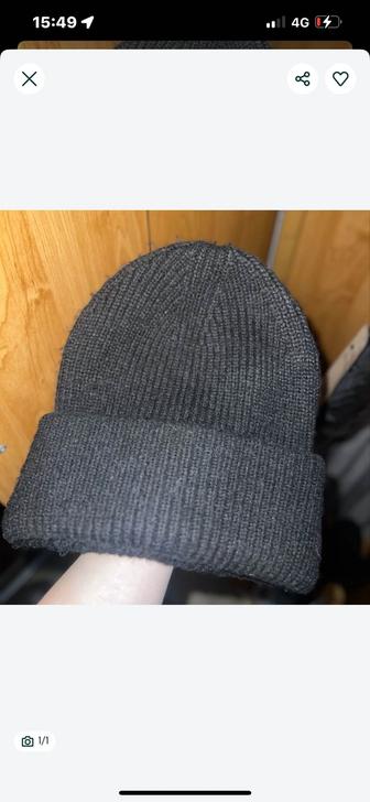 Шапка Ostin, теплая, темно-серая