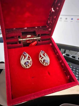 Серьги золото