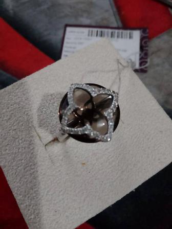 Кольцо белое золото с бриллиантами