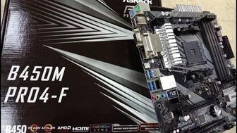 Материнская плата Asrock B450m PRO4f