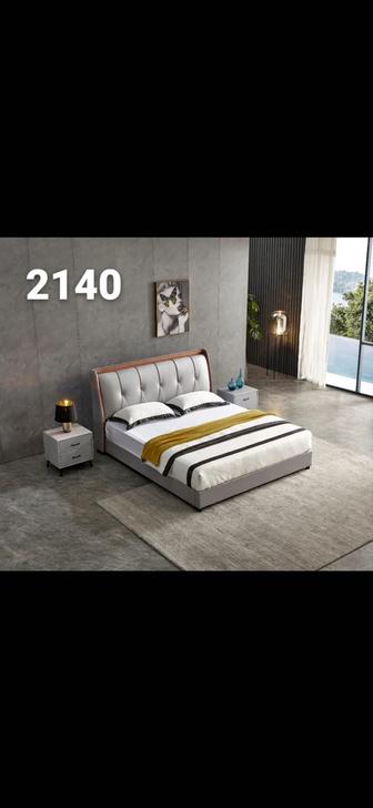 Кожаная кровать натуральная кожа