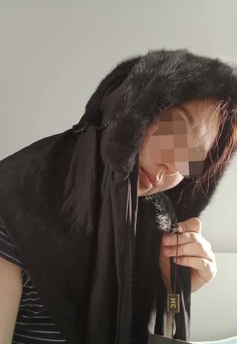 Новый норковый платок (шаль)