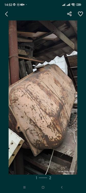 Продам бак металлический, топливный б/у