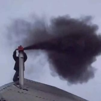 Чистка печек от сажи специальным аппаратом