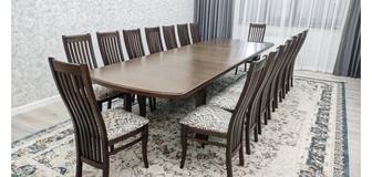 Обеденный стол Фабрика Майя , 350х110x77 см, МДФ, коричневый