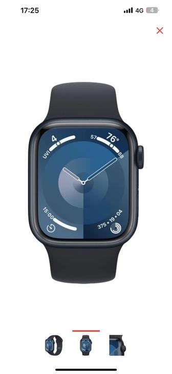 Смарт-часы Apple Watch Series 9 GPS S/M 45 мм синий-черный