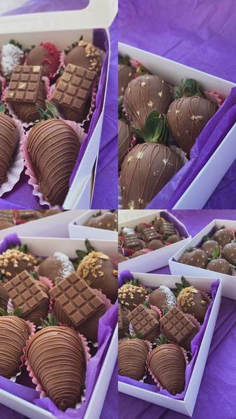 открыт предзаказ к 8 марта на клубнику в шоколаде