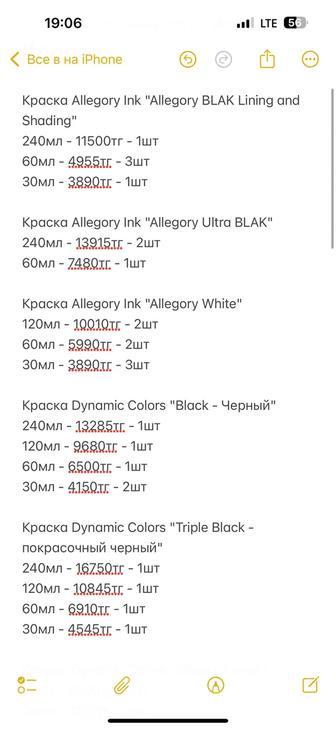 Продам краску для тату