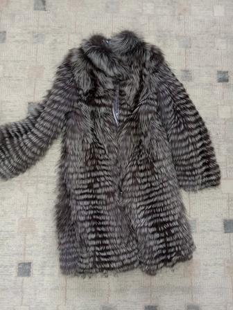 Шуба чернобурка длинная