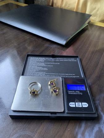 Серебряные наборы кольцо и серьги