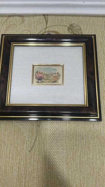 Продам картину 20 х 20 художественная литография на золотой фольге