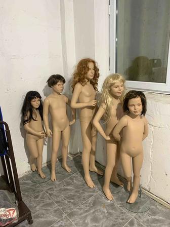 Детские манекены с париками от 5 до 15 лет