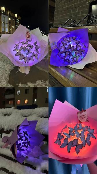 Фотогеничные букеты из бабочек на заказ