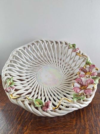 Фруктовница плетеная, керамическая, Италия