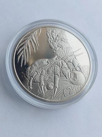 РЕДКАЯ БОЛЬШАЯ КРАСИВАЯ МОНЕТА КОКОСОВЫЙ КРАБ