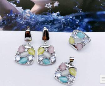 Серьги, кольцо