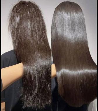 Кератиновое выпрямление волос