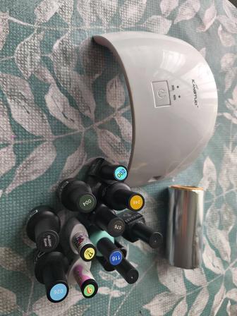 Набор для маникюра лаки и лампа