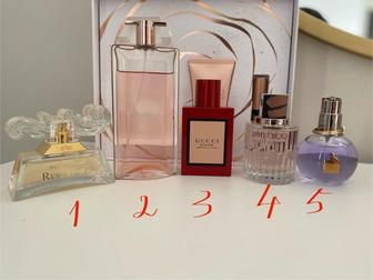 Tendre Reverence, Lancome Idole, Gucci Bloom, Jimmy Choo, Lanvin Eclat