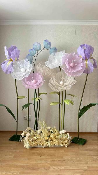 Большие цветы из органзы аренда продажа