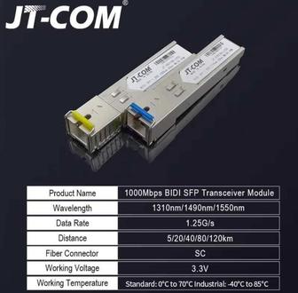 Пара SFP модулей 1.25 SM SC-UPC 1.25G 5km