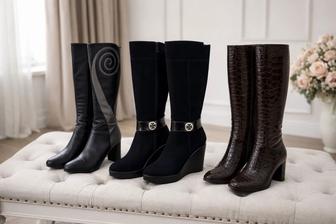 Сапоги зимние из натуральной кожи