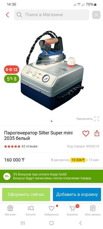 Парогенератор Silter super mini