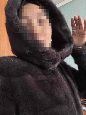 Шуба норка 100 см с чехлом