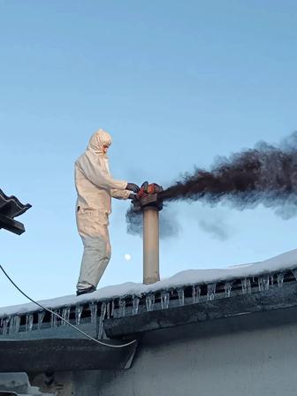 Чистка дымоходов, печек и котлов