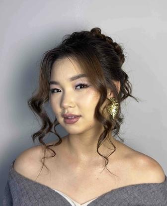 Макияж прическа с выездом