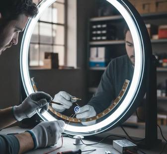 Ремонт зеркал с подсветкой, установка лед лент, светильников и подсветки