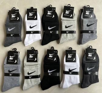 Носки спортивные 10 пар,черный,серый,белый