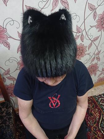 Норковая шапка на вязанной основе ( Россия)