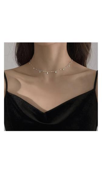 Чокер колье серебро