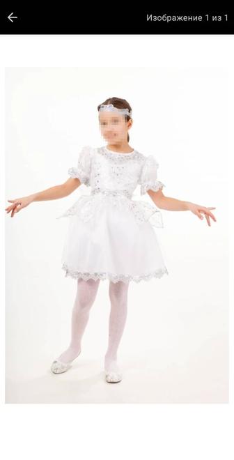 Карнавальный костюм для девочек Снежинка на 3-4 года