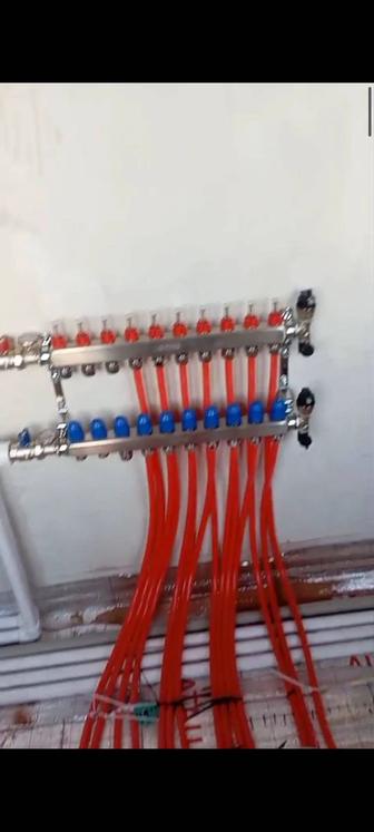 Монтаж и прокладка теплого пола, подключение радиаторов, обвязка котлов.