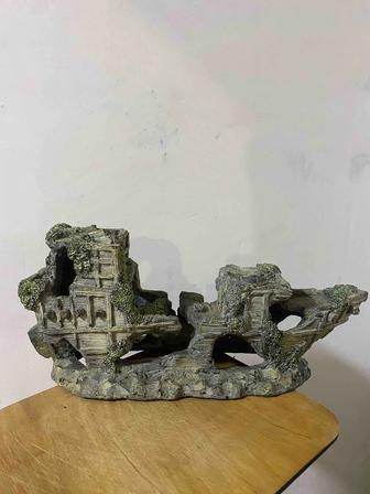 Грот затонувший корабль в аквариум