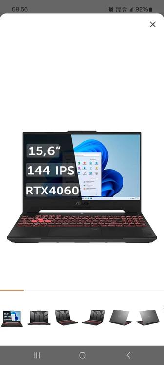Игровой ноутбук AsusTUF Gaming A15 Ryzen 7 7735HS / 16ГБ / 512SSD / RTX4060
