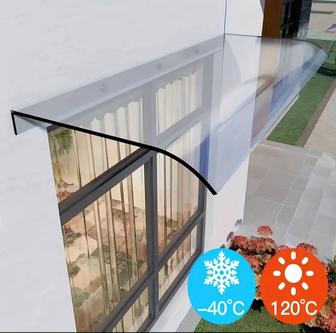 Козырек над дверью с простым креплением.