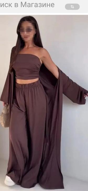 Тройка костюм коричневая