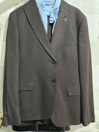 Костюм, коричневый , новый