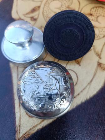 Крышка редкая из под чайницы ретро антураж