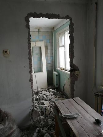 Демонтаж всех видов,снос стен, открытие дверных проемов и окон.