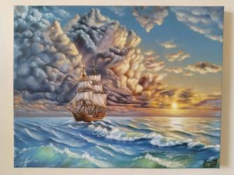 Картина -Море.Живопись. Масло.Холст