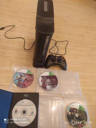 Продам xbox 360 5 игр