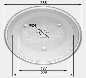 Тарелка микроволновки Самсунг 288 мм