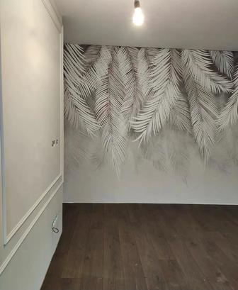 Обои поклейка обоев закатка стен побелка