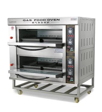 Пекарский шкаф газовый, 2 секции 4 противня