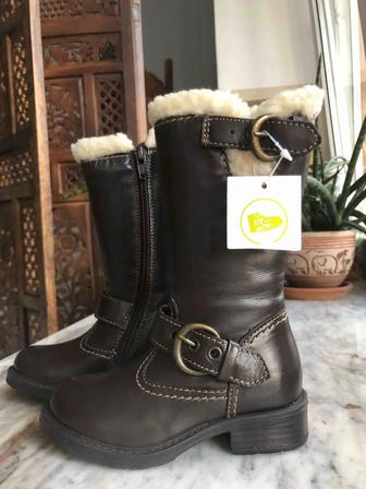 Новые модные дет. демисез. кожаные сапожки 24 р.